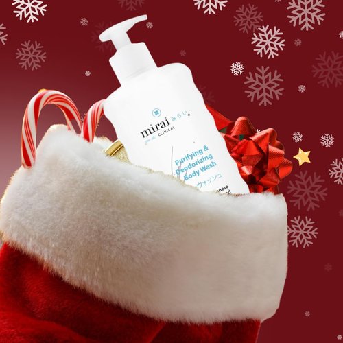 Mirai Clinical Body Wash for Strong Body Odor - Renewing Body Purifying & Deodorizing with Natural Persimmon & Green Tea Extracts - Nonenal Body Odor Eliminator for Women & Men - 9.29 Fl oz