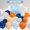 Blue Balloons Garland Kit Blush Nude Baby Blue Dusty Orange Dog Paw Print Balloons Arch Bone Balloon for Dog Themed Birthday Party Decorations Boys Girls Baby Shower Birthday Party Supplies
