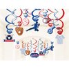 Kristin Paradise 30Ct Baseball Hanging Swirl Decorations, Kids Party Supplies, Birthday Theme Decor for Boy Girl Baby Shower, 1st Bday Favors Idea
