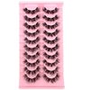 HBZGTLAD Invisible band Lashes 10 Pairs 3D Faux Mink Lashes Natural short Transparent Terrier Lashes Clear Band Soft Eyelashes Extension (10pairsN24)