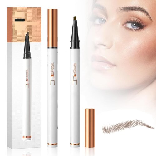Eyebrow Tattoo Pencil 4 Fork Tip 3D Microblading,2024 New Magic Eyebrow Pencil 4-Tip Eyebrow Pencil Natural Makeup Fine Stroke,Upgraded Eye Brown Makeup Long-Lasting (Dark Brown)
