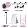 Cilrofelr Eyebrow Stamp Stencil Kit, Eyebrow Stamp and Shaping Kit, Brow Trio Eyebrow Pomade Kit, One Step Brow Stamp Kit with 10 Brow Stencils, Waterproof, Long-Lasting Eyebrow Makeup, Medium Brown