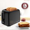 OVENTE Electric 2 Slice Toaster Machine with 6-Shade Toast Settings, 700W Power, Removable Crumb Tray and Compact Design Perfect for Toasting Bread, Bagels, Waffles and Puff Pastry, Black TP2210B