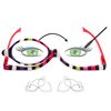 EYEGUARD Readers 2 Pack Magnifying Makeup Glasses Eye Make Up Spectacles Flip Down Lens Folding Cosmetic Womens Reading Glasses +4.00