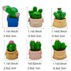 Pinenjoy 12Pcs Mini Cactus Figurines Miniature Potted Plants Resin Succulent Plant Cake Topper for DIY Dollhouse Fairy Garden Bonsai Micro Landscape Decors