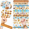 48 Cookie 24PCS Cookie Temporary Tattoos Sticker 24PCS Slap Bracelets Perfect for Themed Birthday Party Favors Baby Showers or Classroom Rewards Ideal Decor and Gifts for Girls and Boys