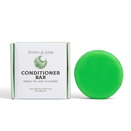 Jorjia & Gryn Green Tea & Cucumber Conditioner Bar, 1 Count (Pack of 1)