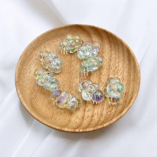 Bubble Clusters - 10 Pk,1:6 Scale Bubbles for Miniature Dollhouse Bath Tub Model, Zen Garden or Fairy Beach - Acrylic Beads for Jewelry Crafts (Blue)