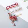 LALAFINA 3pcs Flamingo Crystal Pin Clips Rhinestone Hair Clips Elegant Accessories Acrylic Resin Hair Clips Styling Hair Barrettes Tools Hair Pins Decorative for Women Girls