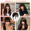 Hair Toppers for Thinning Hair Bangs Hair Clip in Extensions,Top Hair Pieces French Hair Bangs Fringe Hair Extension One Piece Clip on Front Bangs Hairpiece Forehead Topper for Girls Women,Brown Black
