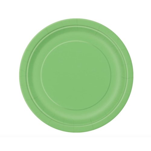 Lime Green Round Paper Dinner Plates - 9" (Pack of 8) - Vibrant, Eco-Friendly, and Sturdy Design - Perfect for Parties and Events