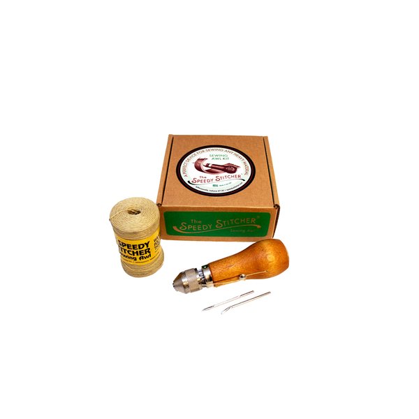 Speedy Stitcher Sewing Awl Kit with 180-yard Tube of Thread, Natural
