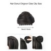 Cat Ears Hair Donut Chignon Claw Clip in Messy Hair Bun Space Bun Hair Pieces Cat Ears Bun Hair Extensions Wig Accessory Ponytail Hairpieces for Women Girls (Brown Black)