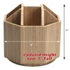Bamboo Rotating Utensil Holder & Kitchen Organizer, Multiple Compartments, 8 Sections, store Forks, Serving Spoons, Knives, and other cooking tools with Removable Divider for Customized Storage