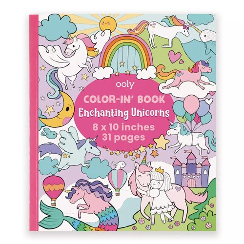 OOLY Unicorn Coloring Book for Toddlers, Fun Activity Coloring Pages for Kids, 31 Perforated Page...