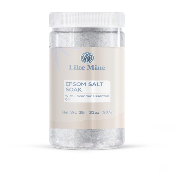 Like Mine Epsom Salt Soak with Lavender Essential Oil, 2lb, Bath & Foot Soak, Magnesium Sulfate Blend