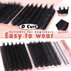 Focipeysa Eyelash Clusters 100D 200D Lashes Extensions with Bottom Lash Volume Lash Clusters 256pcs Individual Eyelash Extensions 12-18mm Mixed Eyelash Extensions DIY D Curl Lash Extension at Home
