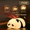 VTIGER Panda Night Light, LED Squishy Cute Lamp, Night Light for Kids, Silicone Panda Light, Dimmable Girls Baby Bedroom Nightlight, Rechargeable Touch Lamp for Breastfeeding Nursery Decor