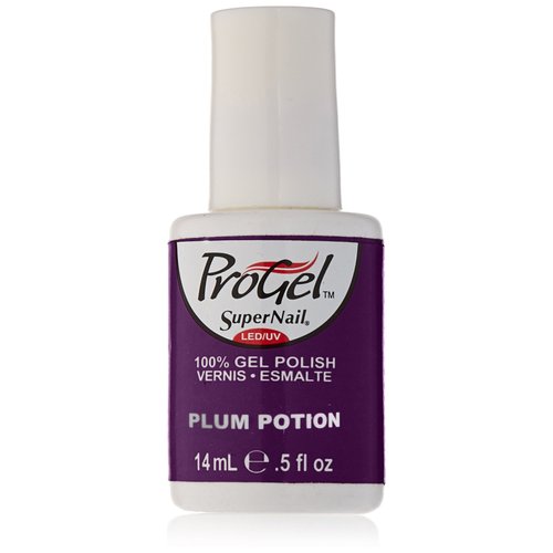 Supernail Gel Polish for Nails, Plum Potion Shimmer, 0.5 Fluid Ounce