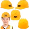 AnapoliZ Kids Dress Up Costume Hat | Yellow Plastic Construction Worker Helmet for Parties | Safety Engineer Cap