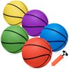 Iyoyo Mini Basketballs, 5 Pack 6" Basketball Set with Pump Durable PVC Basketballs for Mini Basketball Hoop for Toddlers Kids Teenagers for Pool, Indoors, Outdoors