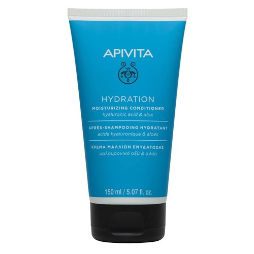 Apivita Hydration Moisturizing Conditioner for All Hair Types, Men and Women - With Vitamin E & Hyaluronic Acid for Intense Hydration. Prevents Breakage, Reduces Frizz, 5.07 Fl Oz