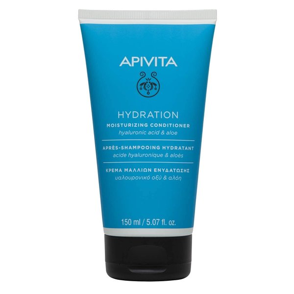 Apivita Hydration Moisturizing Conditioner for All Hair Types, Men and Women - With Vitamin E & Hyaluronic Acid for Intense Hydration. Prevents Breakage, Reduces Frizz, 5.07 Fl Oz