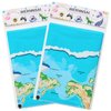 WERNNSAI Adventure World Awaits Tablecloth - 2 PC 54" x 108" Travel Themed Party Decorations World Theme Table Cover Disposable Tablecloth for Boys Baby Shower Birthday Graduation Party Supplies