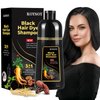 KOYSOY Black Hair Dye Shampoo 3 in 1，100% Covers Gray Hair，Black Hair Color Shampoo Can Avoid Going to the Salon to Dye Your Hair，Convenient and Effective.