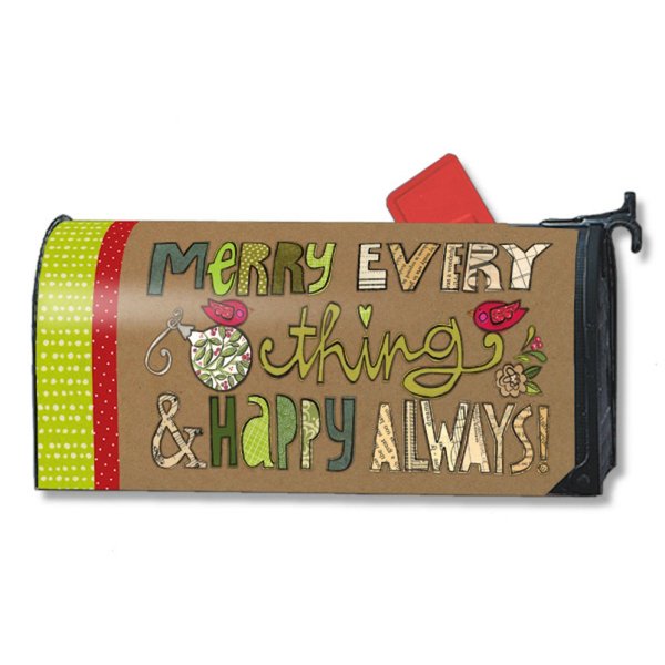 MailWraps Merry Everything Mailbox Cover 01035