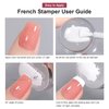 SAGEBIO Nail Art Stamper Clear Silicone Nails Stamping Jelly with Scraper Transparent Visible Body DIY Manicure Nail Art Tool A