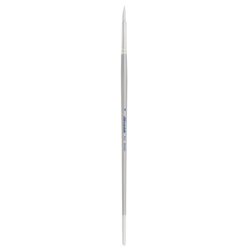 Silver Brush Limited 1500 Silverwhite Round Brush, Watercolor, Acrylics, Gouache, or Oil Brush, Size 4, Long Handle