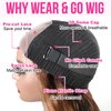 12 Inch Highlight Blonde Wear and Go Glueless Curly Bob Wig Human Hair Pre Plucked,Water Wave No Glue Bob Wigs,Pre cut HD Lace Front Wigs Human Hair Natural Hairline for Women 200% Density