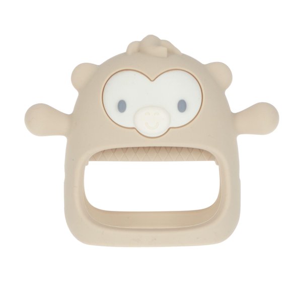 Nuby Silicone Wrist Teething Mitten - Baby Teether Ring - 3+ Months - Brown Monkey
