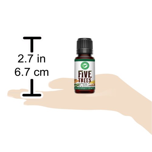Creation Pharm Five Trees Aromatherapy Essential Oil Blend– Cinnamon, Frankincense, Clove, Lemon, Eucalyptus, Rosemary 15 ml, Diffusor Oil, Meditation, Purification