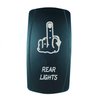 STVMotorsports Laser Backlit Green Rocker Switch Finger Rear Lights 20A 12V On/Off LED Light