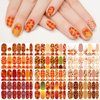 TailaiMei 12 Sheets Fall Nail Wraps Stickers Autumn Nail Polish Strips Self-Adhesive Full Wraps with 2 pcs Nail Files for Thanksgiving Day DIY Nail Decals (Leaves Style)