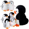 7 Pcs Penguin Plush Toys Set Penguin Stuffed Animal Zoo Penguin Toys with Mom and Small Baby Cute Penguin Plushie Realistic Baby Animals for Gift Christmas Birthday Bag Stuffings Decoration(Penguin)