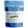 Cold Season Bath Salt 32 Ounces Epsom Salt with Natural Rosemary, Peppermint, Eucalyptus and Lemon Essential Oils Plus Vitamin C in BPA Free Pouch with Easy Press-Lock Seal