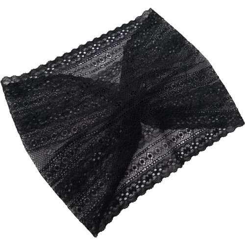 Oyabridal 7.6'' Wide Lace Headband for Women Elastic Lace Headbands for Wigs Hair Accessories for Women (Black)