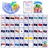 50PCS America State Flag Flash Cards for Kids Waterproof USA State Flag Flashcards U.S. State Flag Education Flashcards United States State Flag Educational Learning Card