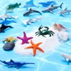 96 Pieces Ocean Sea Animals Toys Plastic Animal Toys Realistic Marine Animal Figurines Mini Animals Figures Bulk for School Educational Party Easter Eggs Stuffers Goody Bag Filler, Various Styles