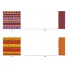 The Best Card Company - 10 Assorted Blank Note Cards with Envelopes Bulk Boxed Set (4 x 5.12Inch) - Fabric Patterns Prints Variety Pack - African Motifs AMQ6116OCB-B1x10