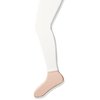 Jefferies Socks Little Girls' Cotton Footless Tights with Scalloped Edge, Ivory, 4-6 Years