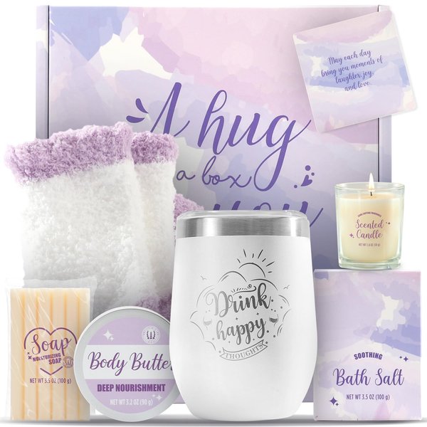 Self Care Gifts for Women BODY & EARTH Womens Christmas Gifts, Self Care Gifts, Birthday Gifts for Women 6pcs Self Care Gift Basket, Spa Gifts for Women, Christmas Gifts for Women 2024