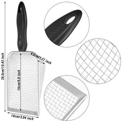 SUMERSHA Beach Mesh Shovel, Sand Sifter Shell Collecting Tools Sand Scooper for Beach Picking Up Shells Beach Shovel