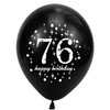 SHUNTAI 76th Birthday Balloons Black and Gold 76th Birthday Decorations for Men Women Latex Confetti Balloon 76 Year Old Theme Happy Birthday Party Supplies 15 Pack 12 inch (76 birthday decor)