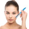 Facial Razor Hair Removal - Dermaplaning Tool Peach Fuzz Remover Trimmer Women Remove Fine Hair Blue Eyebrow Razors Dermaplane Face Shavers Exfoliating Sensitive Skin Travel Essential