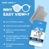 EASY VIEW+ Anti-Fog Microfiber Cloth- For Glasses Goggles Motorcycle Helmet Camera Lens