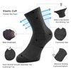 Busy Socks Non-Binding Top Socks Crew, Women's Physicians Approved Circulatory Healthy Therapeutic Diabetic Socks Dark Gray 4 Pack Medium